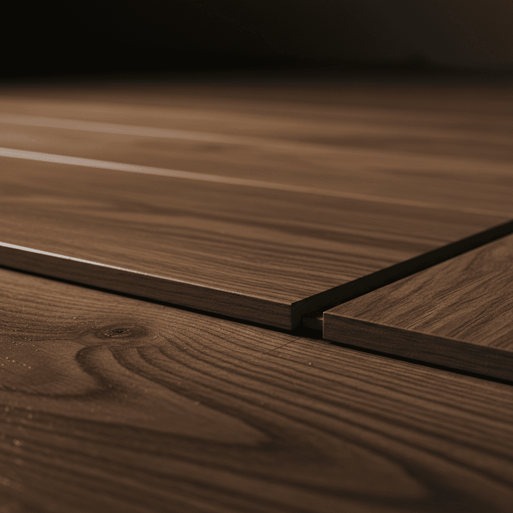 Wooden flooring installation and finish detail